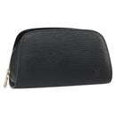 LOUIS VUITTON Epi Dauphine PM Pouch Black M48442 LV Auth BA10523-1