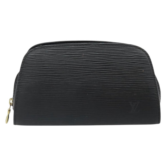 LOUIS VUITTON Epi Dauphine PM Pouch Black M48442 LV Auth BA10523