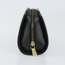 LOUIS VUITTON Epi Dauphine PM Pouch Black M48442 LV Auth BA10523-4