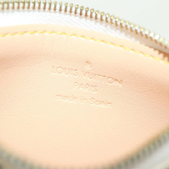 LOUIS VUITTON Multicolor Pochette Cles Coin Purse White M92655 Auth BA10525SAV