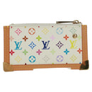 LOUIS VUITTON Multicolor Pochette Cles Coin Purse White M92655 Auth BA10525SAV-2