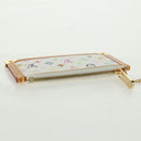 LOUIS VUITTON Multicolor Pochette Cles Coin Purse White M92655 Auth BA10525SAV-5