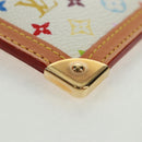 LOUIS VUITTON Multicolor Pochette Cles Coin Purse White M92655 Auth BA10525SAV-8