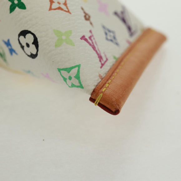 LOUIS VUITTON Monogram Multicolor Berlango Münztäschchen Weiß M58028 Auth BA10526V