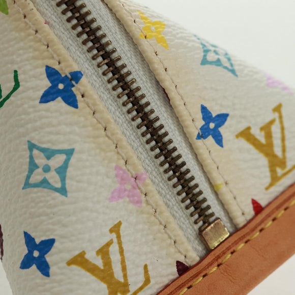 LOUIS VUITTON Monogram Multicolor Berlango Münztäschchen Weiß M58028 Auth BA10526V