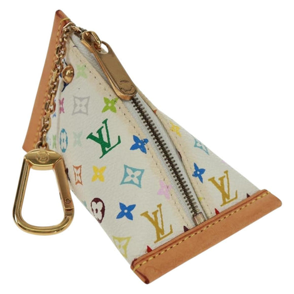 LOUIS VUITTON Monogram Multicolor Berlango Münztäschchen Weiß M58028 Auth BA10526V