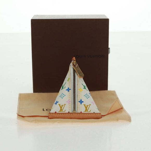 LOUIS VUITTON Monogram Multicolor Berlango Münztäschchen Weiß M58028 Auth BA10526V