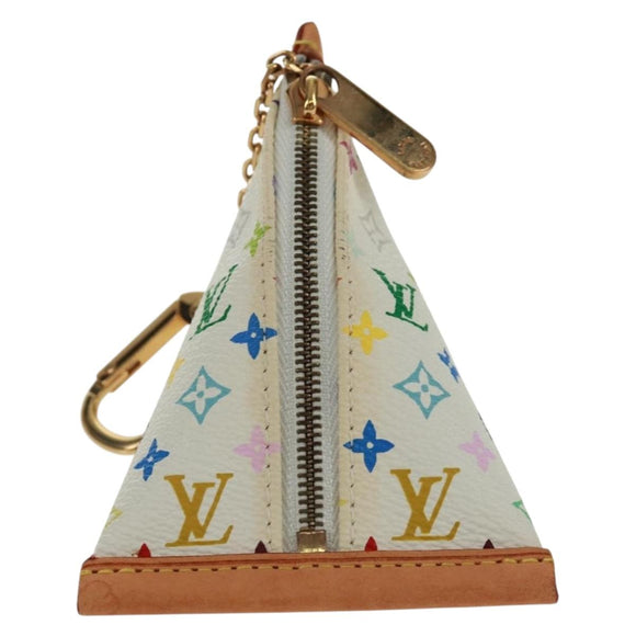 LOUIS VUITTON Monogram Multicolor Berlango Münztäschchen Weiß M58028 Auth BA10526V
