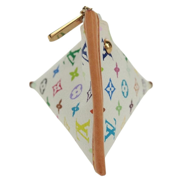 LOUIS VUITTON Monogram Multicolor Berlango Münztäschchen Weiß M58028 Auth BA10526V