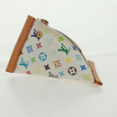 LOUIS VUITTON Monogram Multicolor Berlango Münztäschchen Weiß M58028 Auth BA10526V-4