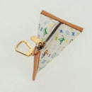 LOUIS VUITTON Monogram Multicolor Berlango Münztäschchen Weiß M58028 Auth BA10526V-5