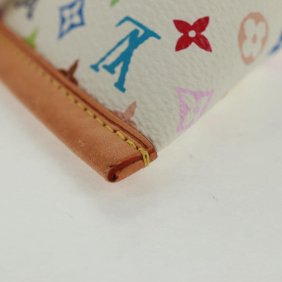 LOUIS VUITTON Monogram Multicolor Berlango Münztäschchen Weiß M58028 Auth BA10526V