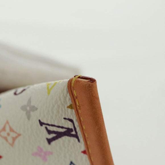 LOUIS VUITTON Monogram Multicolor Berlango Münztäschchen Weiß M58028 Auth BA10526V