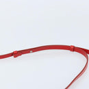 Salvatore Ferragamo Gancini Shoulder Bag Leather Red Silver Auth BA10529-8