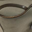 BURBERRY Nova Check Hand Bag Nylon Gray Silver Auth BA1053-10