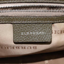 BURBERRY Nova Check Hand Bag Nylon Gray Silver Auth BA1053-16