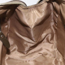 BURBERRY Nova Check Hand Bag Nylon Gray Silver Auth BA1053-18