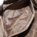 BURBERRY Nova Check Hand Bag Nylon Gray Silver Auth BA1053-20