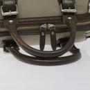 BURBERRY Nova Check Hand Bag Nylon Gray Silver Auth BA1053-7