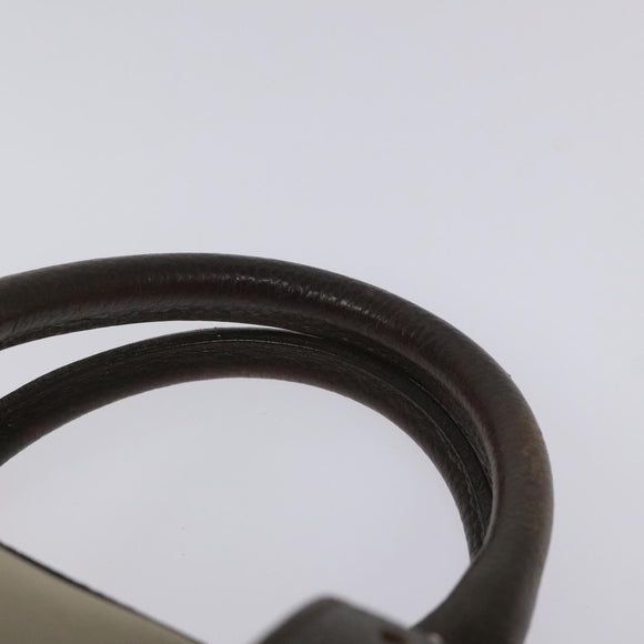 BURBERRY Nova Check Hand Bag Nylon Gray Silver Auth BA1053