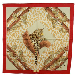 Salvatore Ferragamo Scarf Silk Red Auth BA10535V