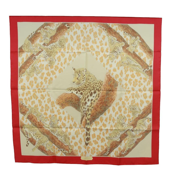 Salvatore Ferragamo Scarf Silk Red Auth BA10535V