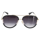 GUCCI Sunglasses metal Black Auth BA10537V-13