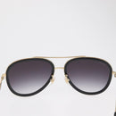 GUCCI Sunglasses metal Black Auth BA10537V-2