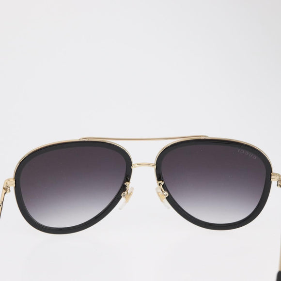 GUCCI Sunglasses metal Black Auth BA10537V