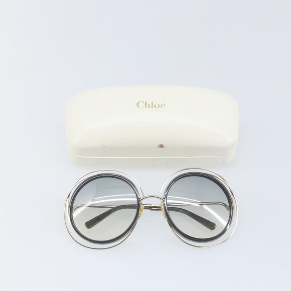 Chloe Sunglasses metal Black Auth BA10541