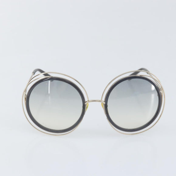 Chloe Sunglasses metal Black Auth BA10541