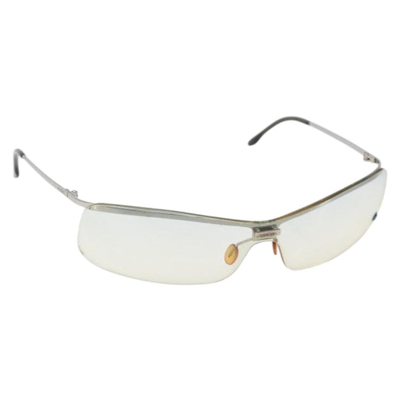 CHANEL Sunglasses metal Silver CC Auth BA10543