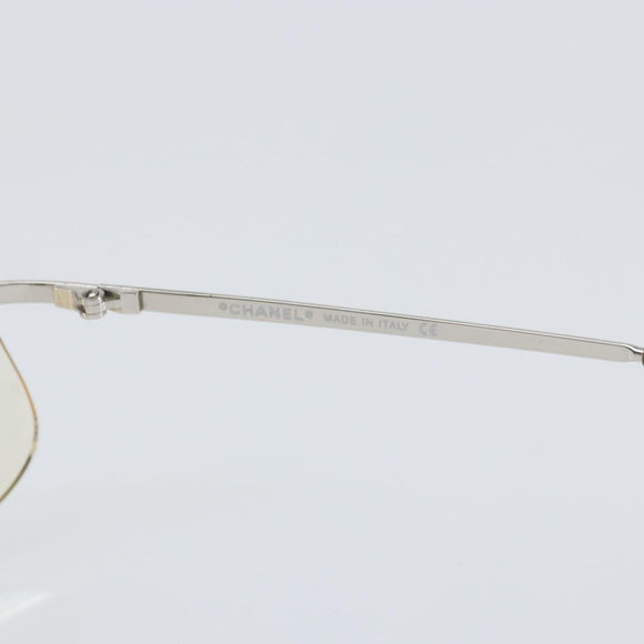 CHANEL Sunglasses metal Silver CC Auth BA10543