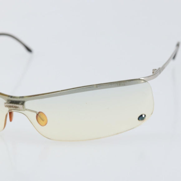 CHANEL Sunglasses metal Silver CC Auth BA10543