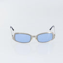 CHANEL Sunglasses metal Blue CC Auth BA10546-13