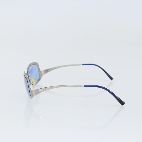 CHANEL Sunglasses metal Blue CC Auth BA10546