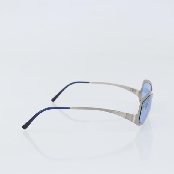 CHANEL Sunglasses metal Blue CC Auth BA10546