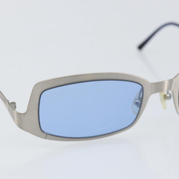 CHANEL Sunglasses metal Blue CC Auth BA10546