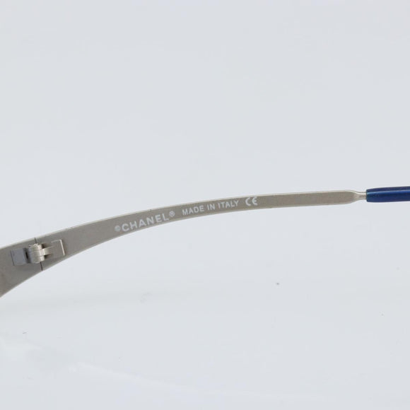 CHANEL Sunglasses metal Blue CC Auth BA10546