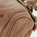 Chloe Paddington Hand Bag Leather Brown Gold Silver Auth BA10547SV-13