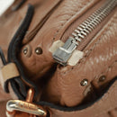 Chloe Paddington Hand Bag Leather Brown Gold Silver Auth BA10547SV-16