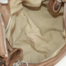 Chloe Paddington Hand Bag Leather Brown Gold Silver Auth BA10547SV-18