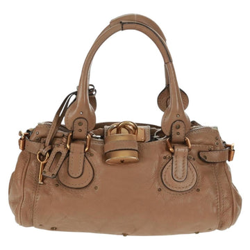 Chloe Paddington Hand Bag Leather Brown Gold Silver Auth BA10547SV - 0