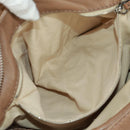 Chloe Paddington Hand Bag Leather Brown Gold Silver Auth BA10547SV-22