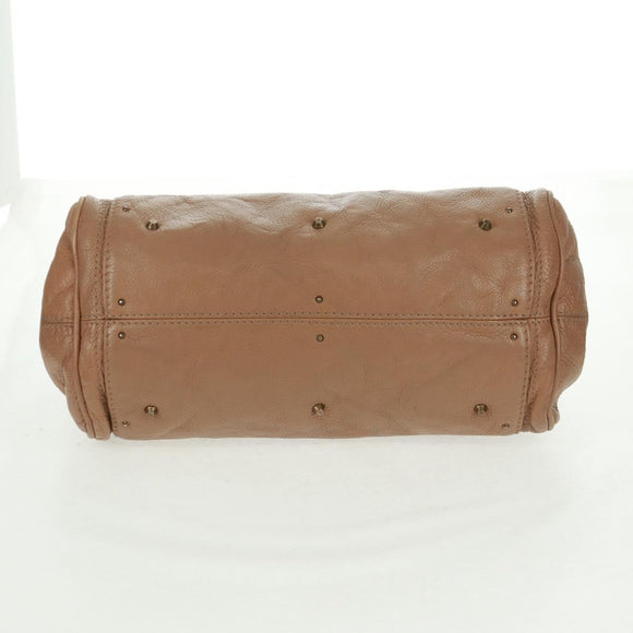 Chloe Paddington Hand Bag Leather Brown Gold Silver Auth BA10547SV