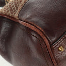 Chloe Paddington Hand Bag Canvas Leather Brown Gold Silver Auth BA10548SV-10