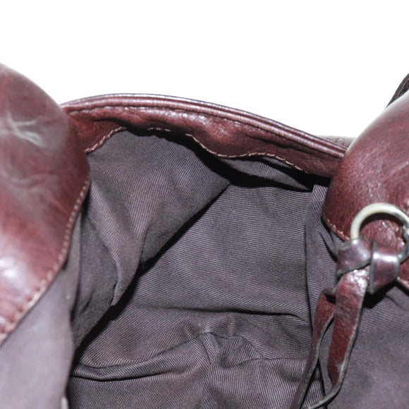 Chloe Paddington Hand Bag Canvas Leather Brown Gold Silver Auth BA10548SV