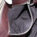 Chloe Paddington Hand Bag Canvas Leather Brown Gold Silver Auth BA10548SV-21