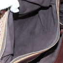 Chloe Paddington Hand Bag Canvas Leather Brown Gold Silver Auth BA10548SV-22