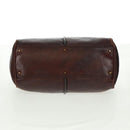 Chloe Paddington Hand Bag Canvas Leather Brown Gold Silver Auth BA10548SV-9